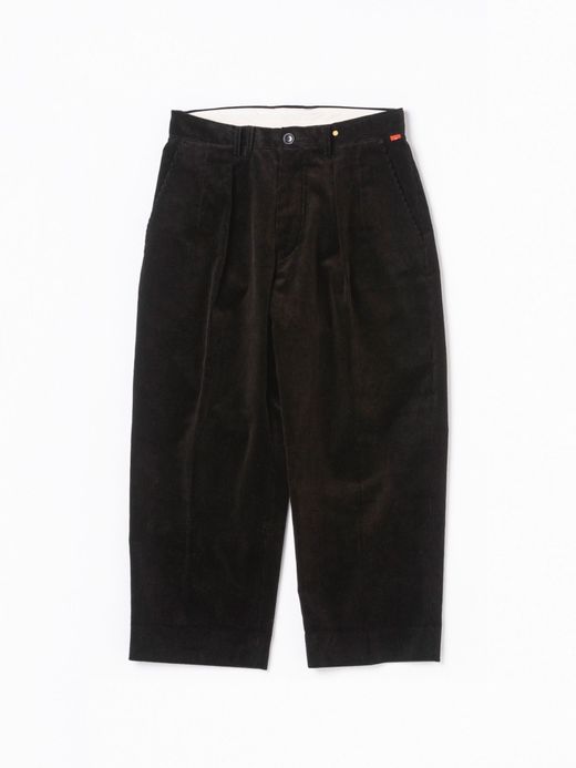 ANACHRONORM AN128 / CORDUROY TUCK WIDE TOROUSERS / Black