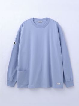 ORGANIC COTTON CHILL POCKET LONG TEE / Blue