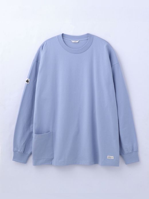 organicsta ORGANIC COTTON CHILL POCKET LONG TEE / Blue