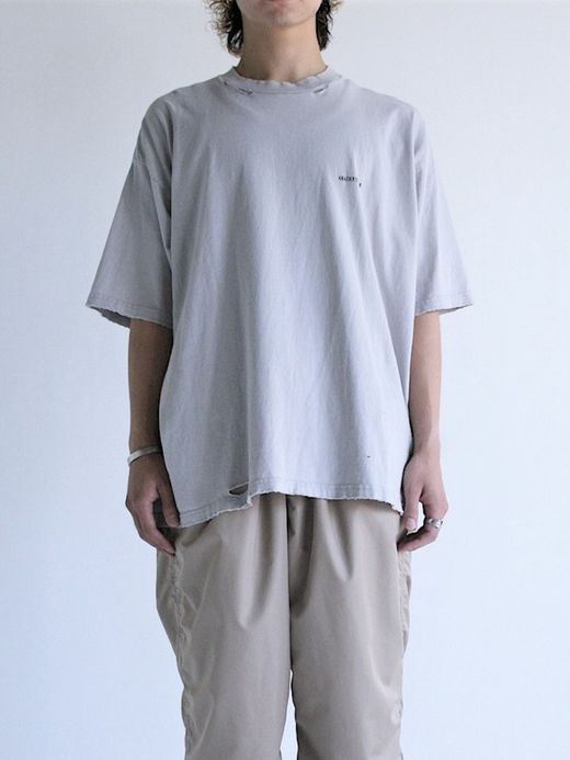 ANACHRONORM DAMAGED STANDARD EMB S/S T-S / Gray