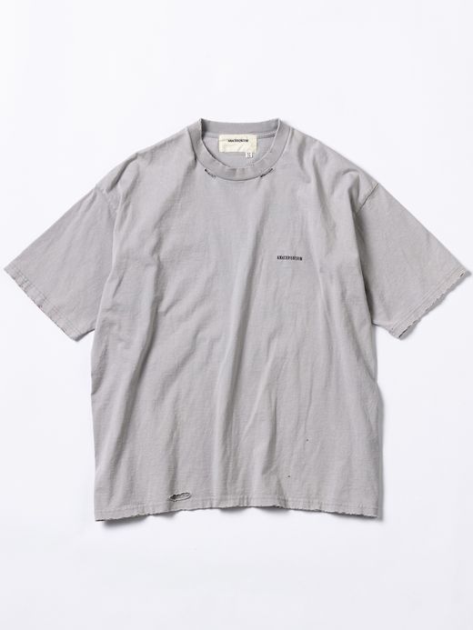 ANACHRONORM DAMAGED STANDARD EMB S/S T-S / Gray