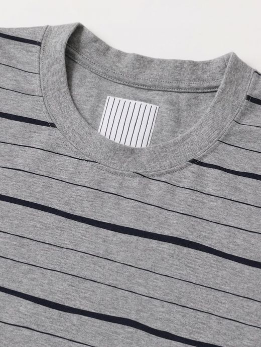 S.F.C SUPER BIG MIX SIDE STRIPES LS TEE / Grey-navy