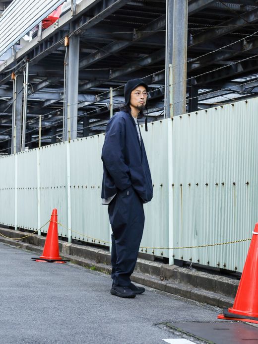 S.F.C SUPER BIG MIX SIDE STRIPES LS TEE / Grey-navy