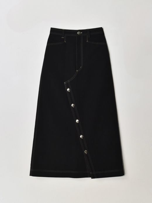 AMBERGLEAM CONCHO SLIT SKIRT / 2colors