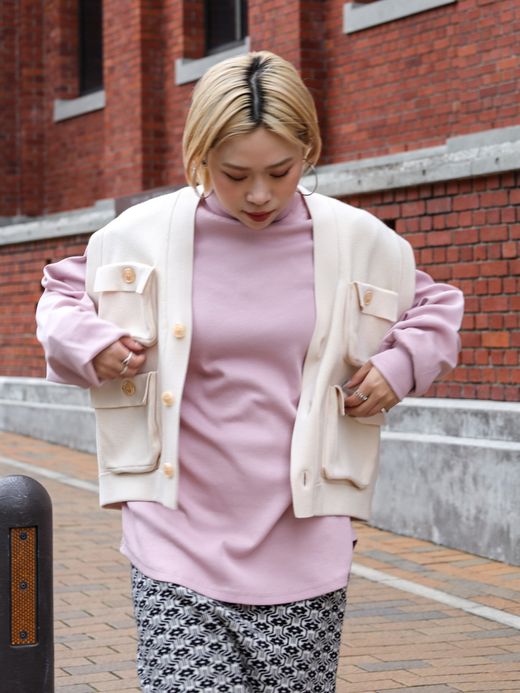 AMBERGLEAM FISHERMAN KNIT VEST / Vanilla