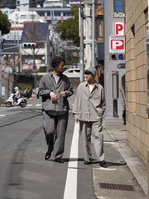 ANACHRONORM LINEN PLAID EASY PANTS / Gray