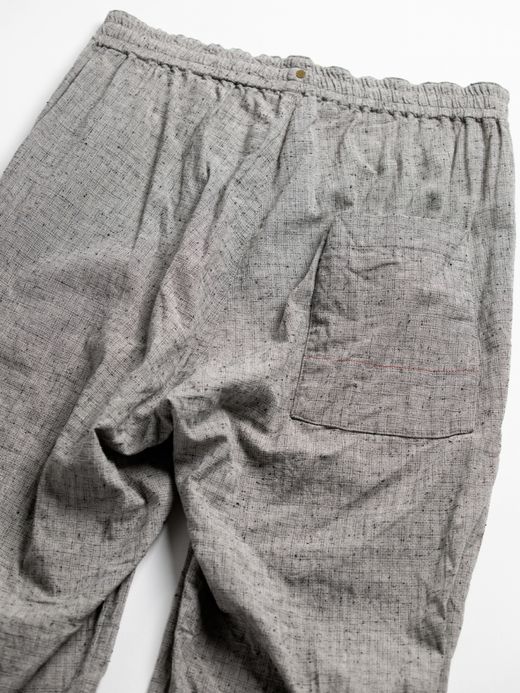 ANACHRONORM LINEN PLAID EASY PANTS / Gray