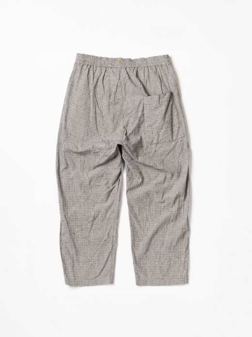ANACHRONORM LINEN PLAID EASY PANTS / Gray