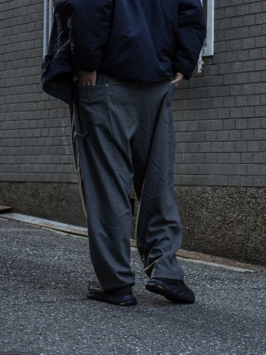 S.F.C CASHMERE WOOL DOUBLE KNEE PANTS / Grey M