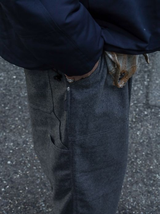 S.F.C CASHMERE WOOL DOUBLE KNEE PANTS / Grey M