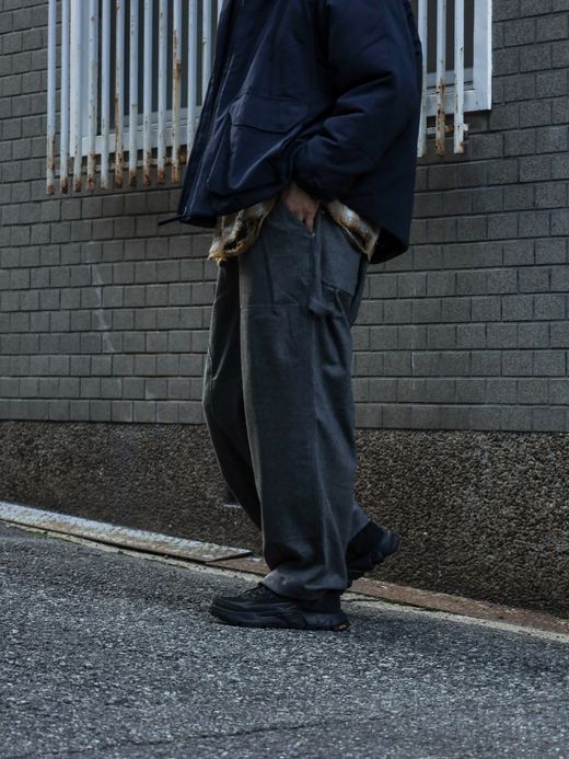 S.F.C CASHMERE WOOL DOUBLE KNEE PANTS / Grey M