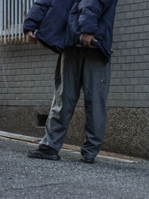 S.F.C CASHMERE WOOL DOUBLE KNEE PANTS / Grey M