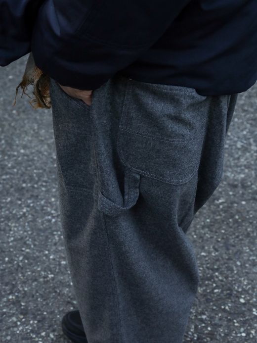 S.F.C CASHMERE WOOL DOUBLE KNEE PANTS / Grey M