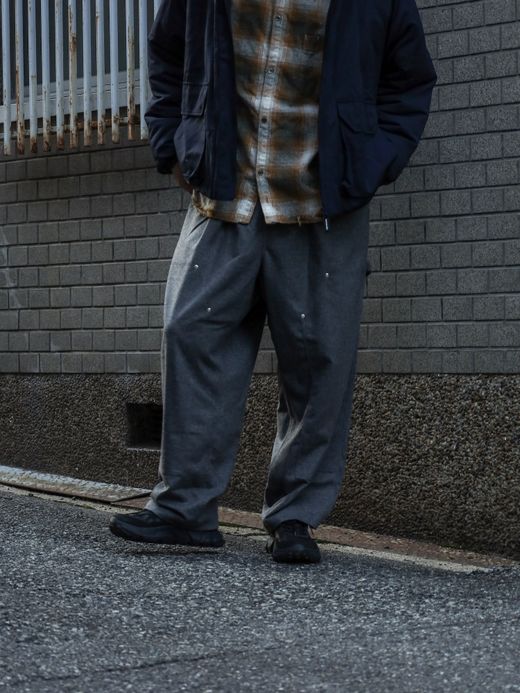 S.F.C CASHMERE WOOL DOUBLE KNEE PANTS / Grey M