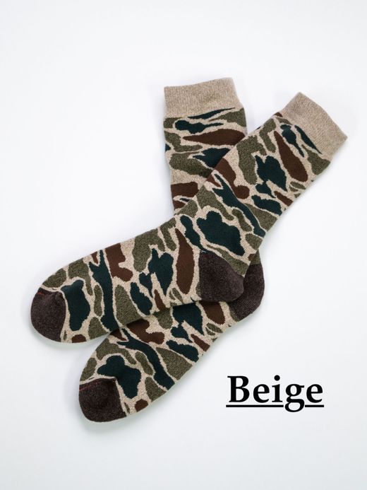 ROTOTO PILE CAMO CREW SOCKS