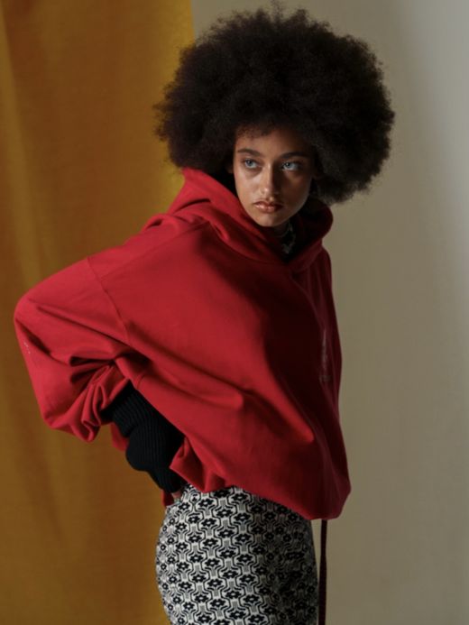 AMBERGLEAM AMBERGLEAM SWEAT HOODIE / Red