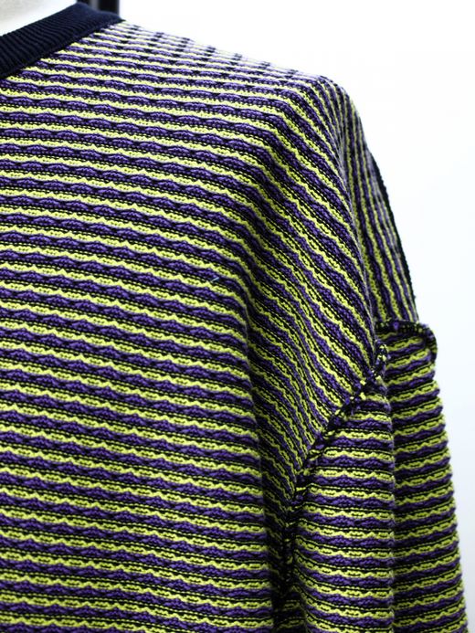 TENBOX CHAMELEON SWEATER / Purple yellow black