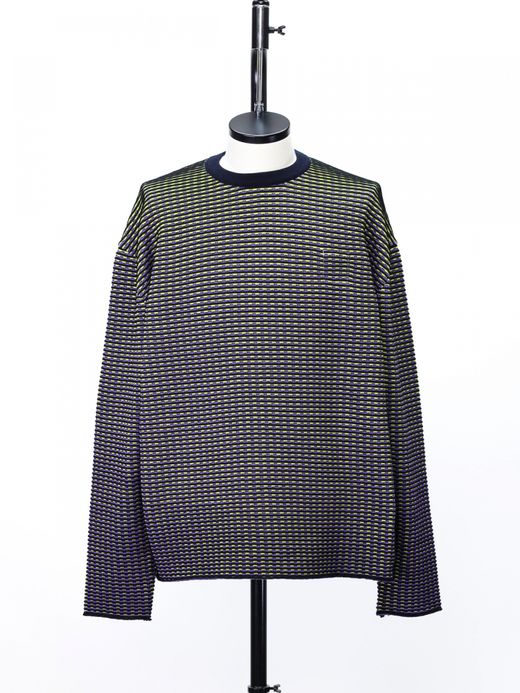 TENBOX CHAMELEON SWEATER / Purple yellow black