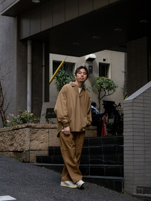 S.F.C WIDE PANTS / Wood block