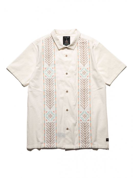 ROARK REVIVAL LA BODA GONZO S/S WOVEN / Bone