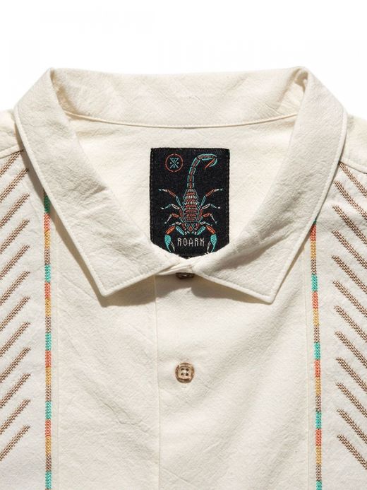 ROARK REVIVAL LA BODA GONZO S/S WOVEN / Bone