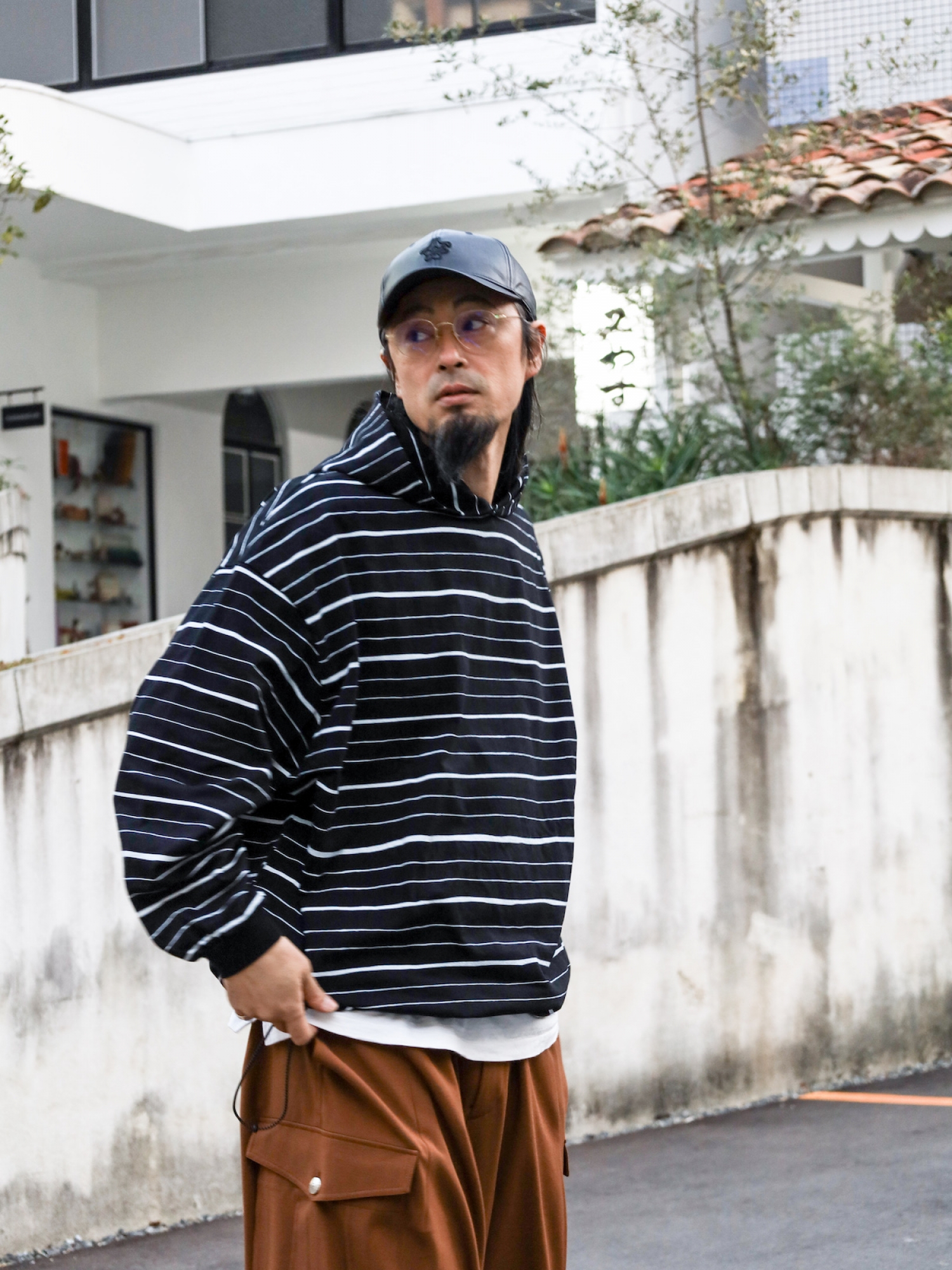 トップス S.F.C HOODIE SIDE STRIPES LS TEE Black S.F.C (エスエフシー) / Hoodie Mix Side Stripes LS Tee