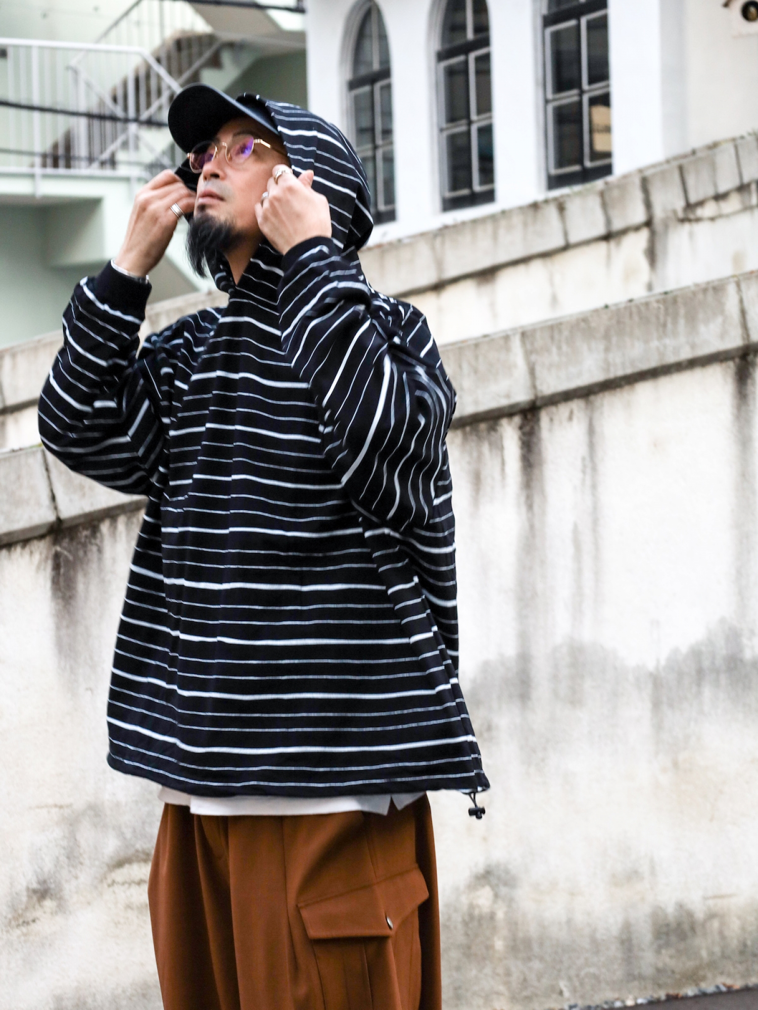 トップス S.F.C HOODIE SIDE STRIPES LS TEE Black S.F.C HOODIE MIX SIDE STRIPES LS TEE / Black-white