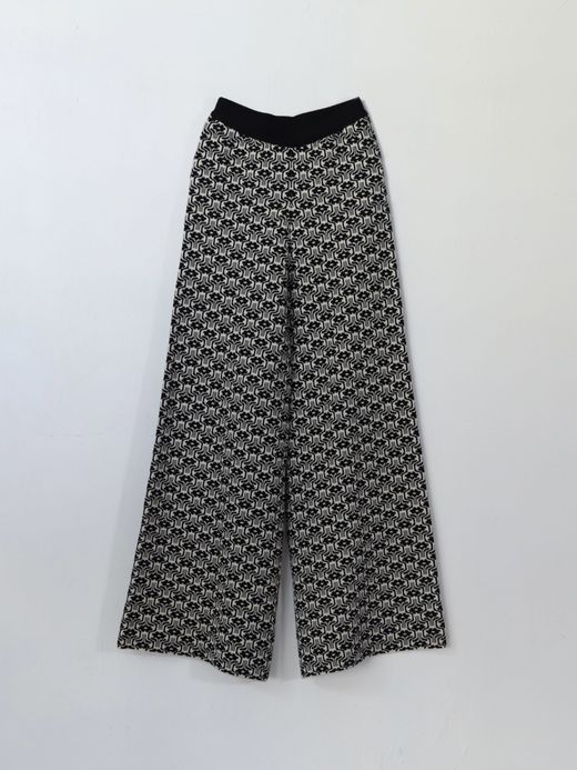 AMBERGLEAM JACQUARD KNIT BAGGY PANTS / 2colors