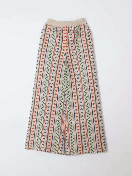 AMBERGLEAM JACQUARD KNIT BAGGY PANTS / 2colors