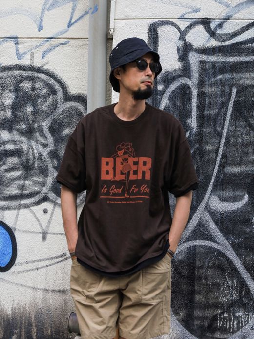 JHANKSON BEER GIRL TEE / Brown