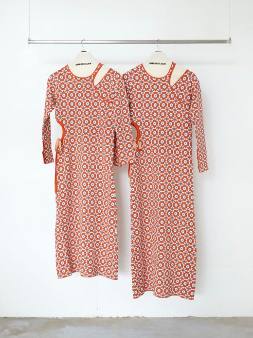 AMBERGLEAM ART KNIT DRESS / 4colors