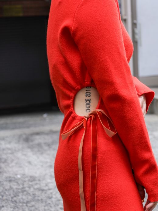 AMBERGLEAM ART KNIT DRESS / 4colors