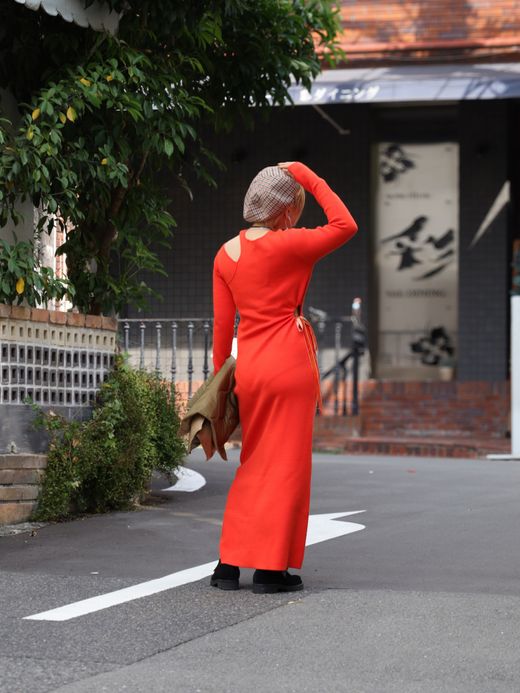 AMBERGLEAM ART KNIT DRESS / 4colors