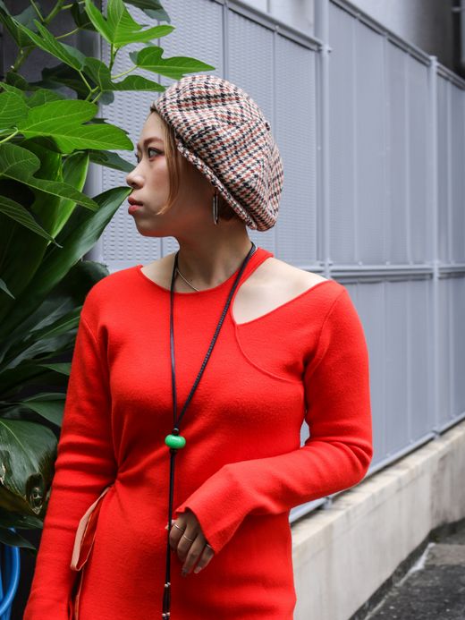 AMBERGLEAM ART KNIT DRESS / 4colors