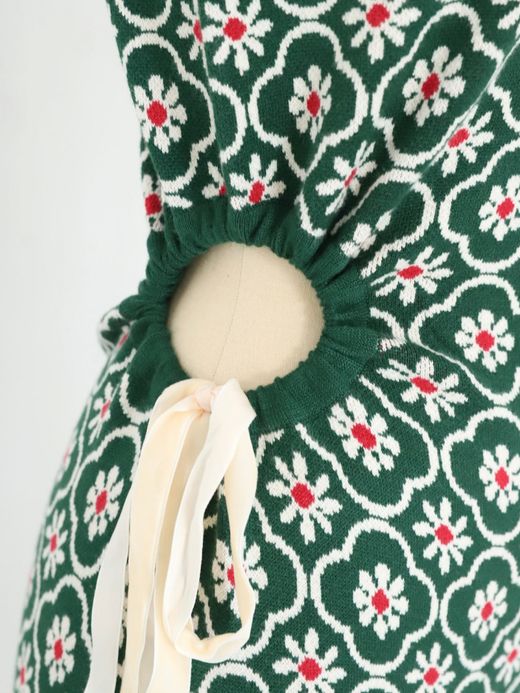 AMBERGLEAM ART KNIT DRESS / 4colors