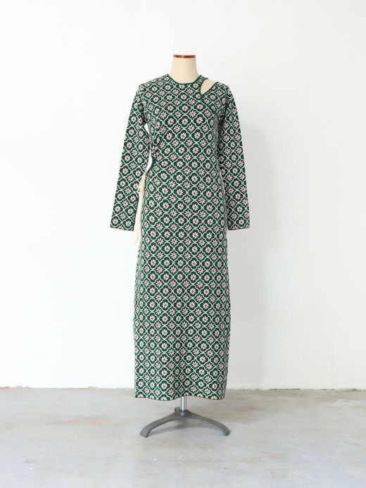 AMBERGLEAM ART KNIT DRESS / 4colors