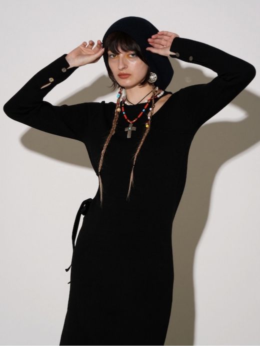 AMBERGLEAM ART KNIT DRESS / 4colors