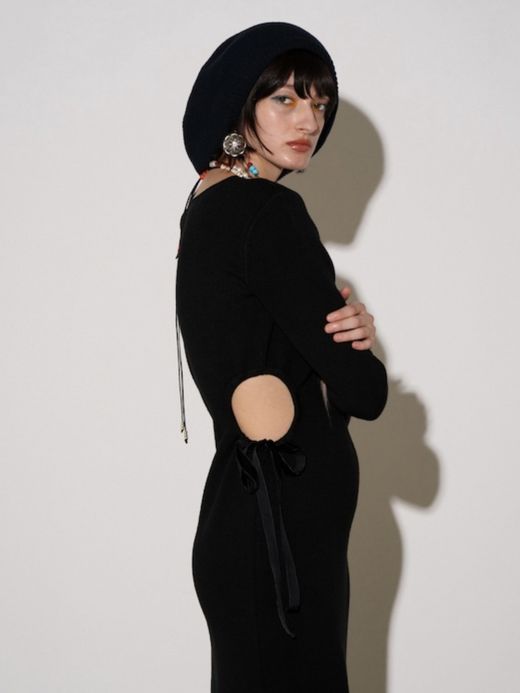AMBERGLEAM ART KNIT DRESS / 4colors