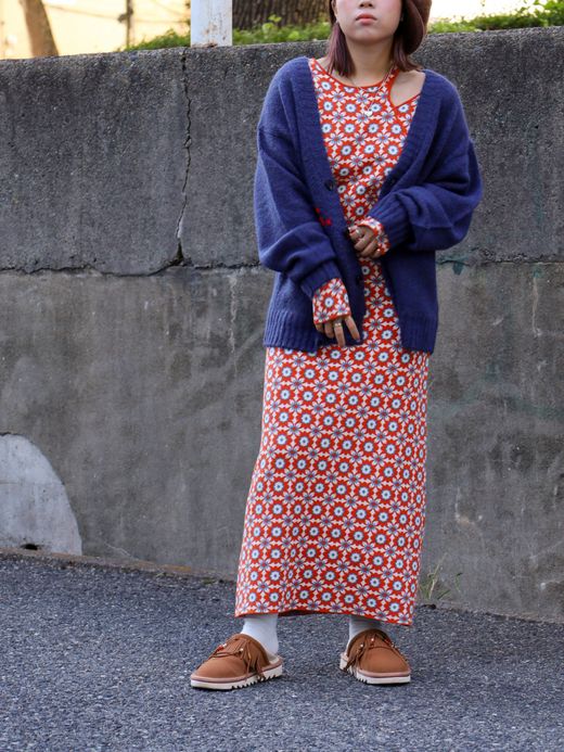 AMBERGLEAM ART KNIT DRESS / 4colors