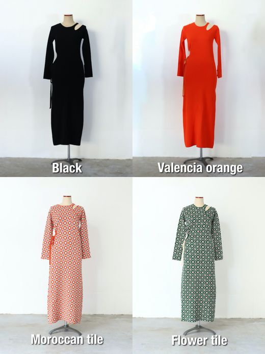 AMBERGLEAM ART KNIT DRESS / 4colors
