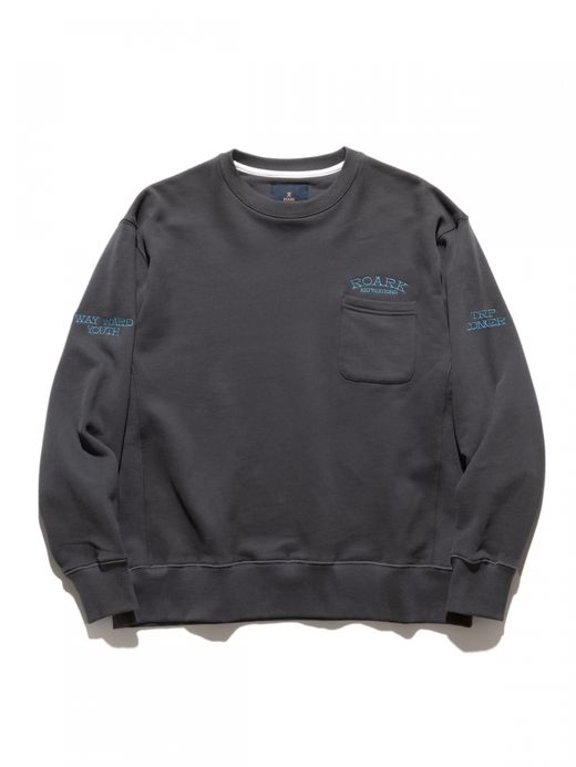 ROARK REVIVAL "EXPEDITIONS" POCKET CREW SWEAT / Charcoal