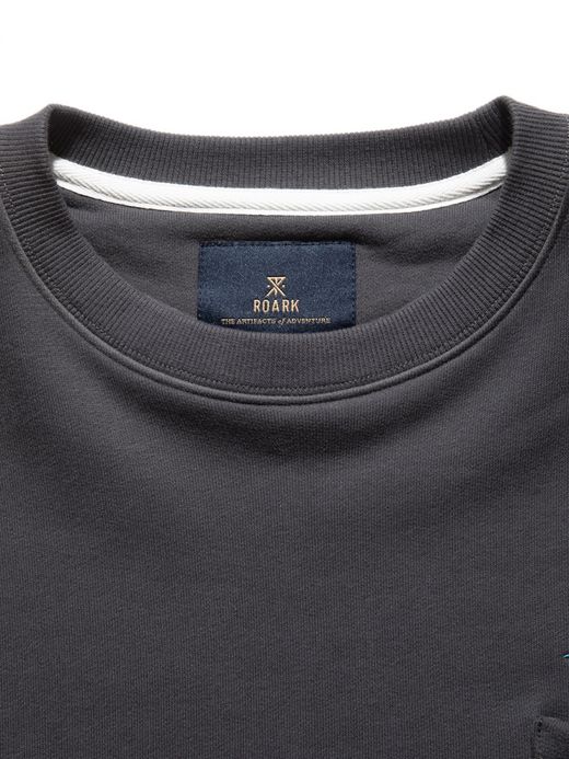 ROARK REVIVAL "EXPEDITIONS" POCKET CREW SWEAT / Charcoal