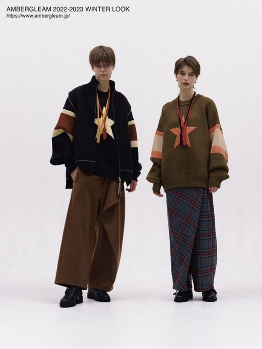 AMBERGLEAM VINTAGE WRAP PANTS / Black