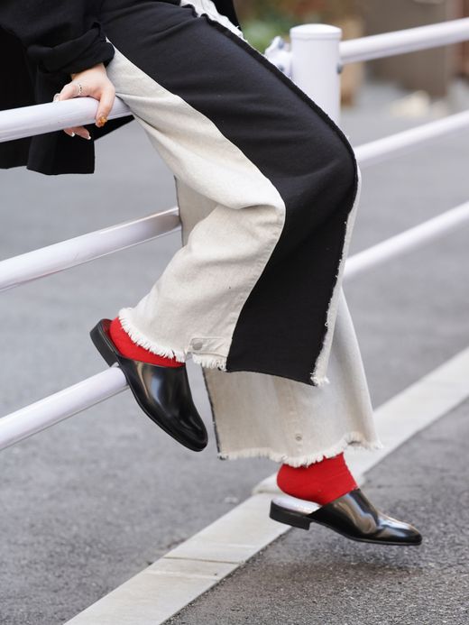 AMBERGLEAM 2WAY BAGGY DENIM PANTS / 2colors