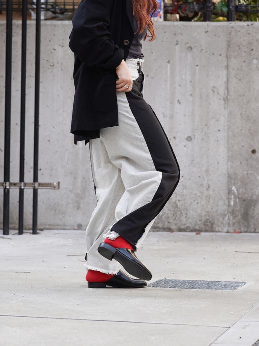 AMBERGLEAM 2WAY BAGGY DENIM PANTS / 2colors