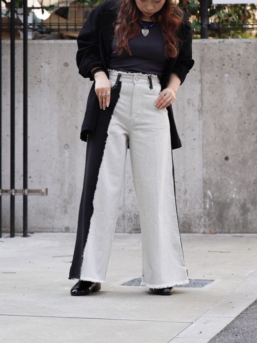 AMBERGLEAM 2WAY BAGGY DENIM PANTS / 2colors