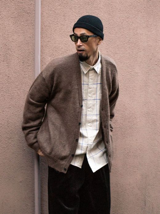 S.F.C MOHAIR CARDIGAN / Brown