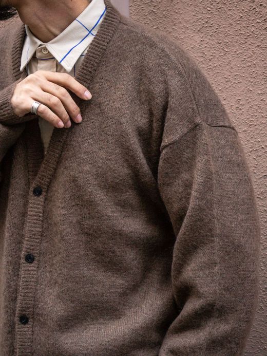 S.F.C MOHAIR CARDIGAN / Brown