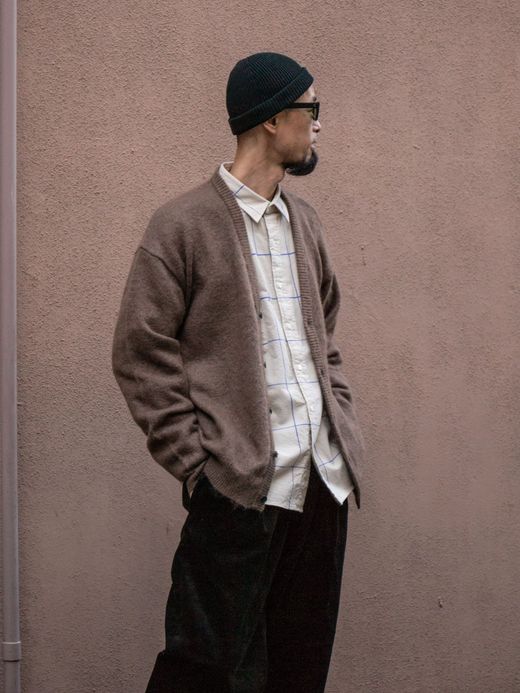 S.F.C MOHAIR CARDIGAN / Brown
