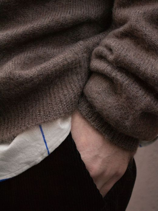 S.F.C MOHAIR CARDIGAN / Brown